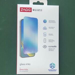 ZAGG InvisibleShield Glass XTR2 Screen Protector for iPhone 14 Pro - Blue